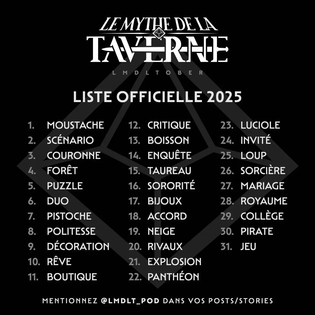 LIste LMDLTOBER 2025 par Leflopla