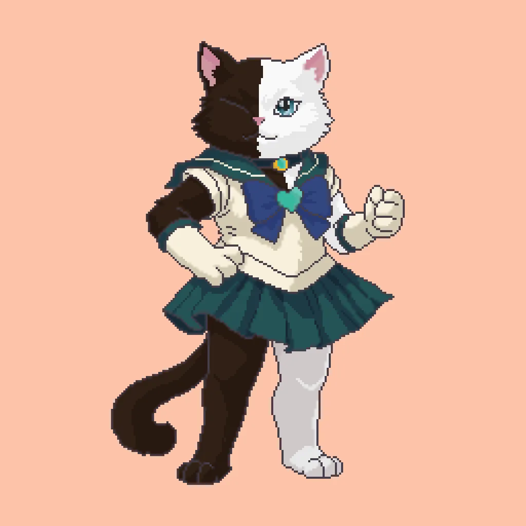 Sailor Chat borgne par Leflopla