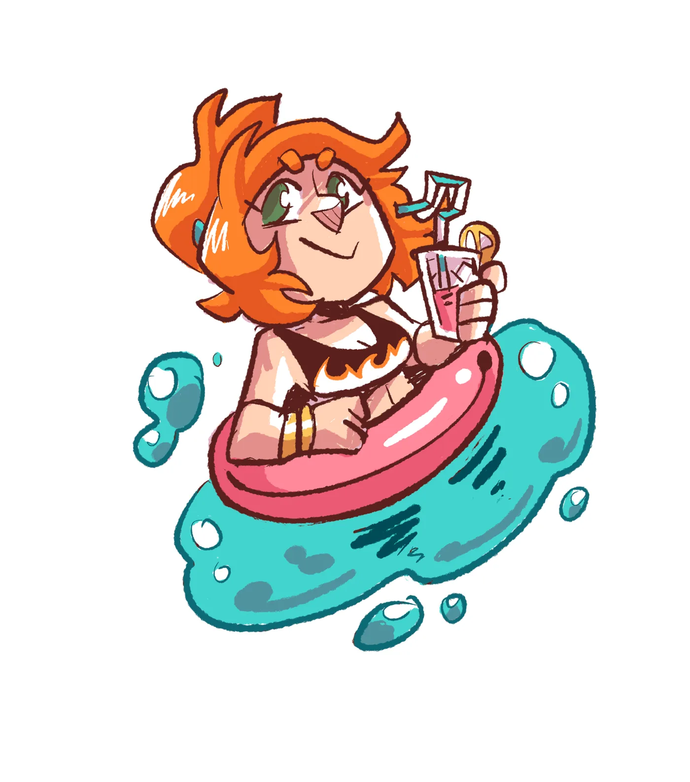 Chelinka à la plage par ZatZatZatou