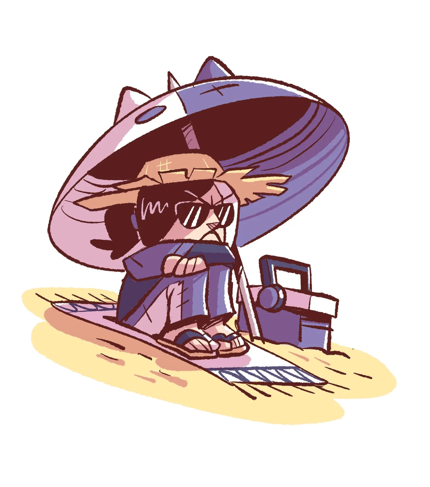 Neptune à la plage par ZatZatZatou