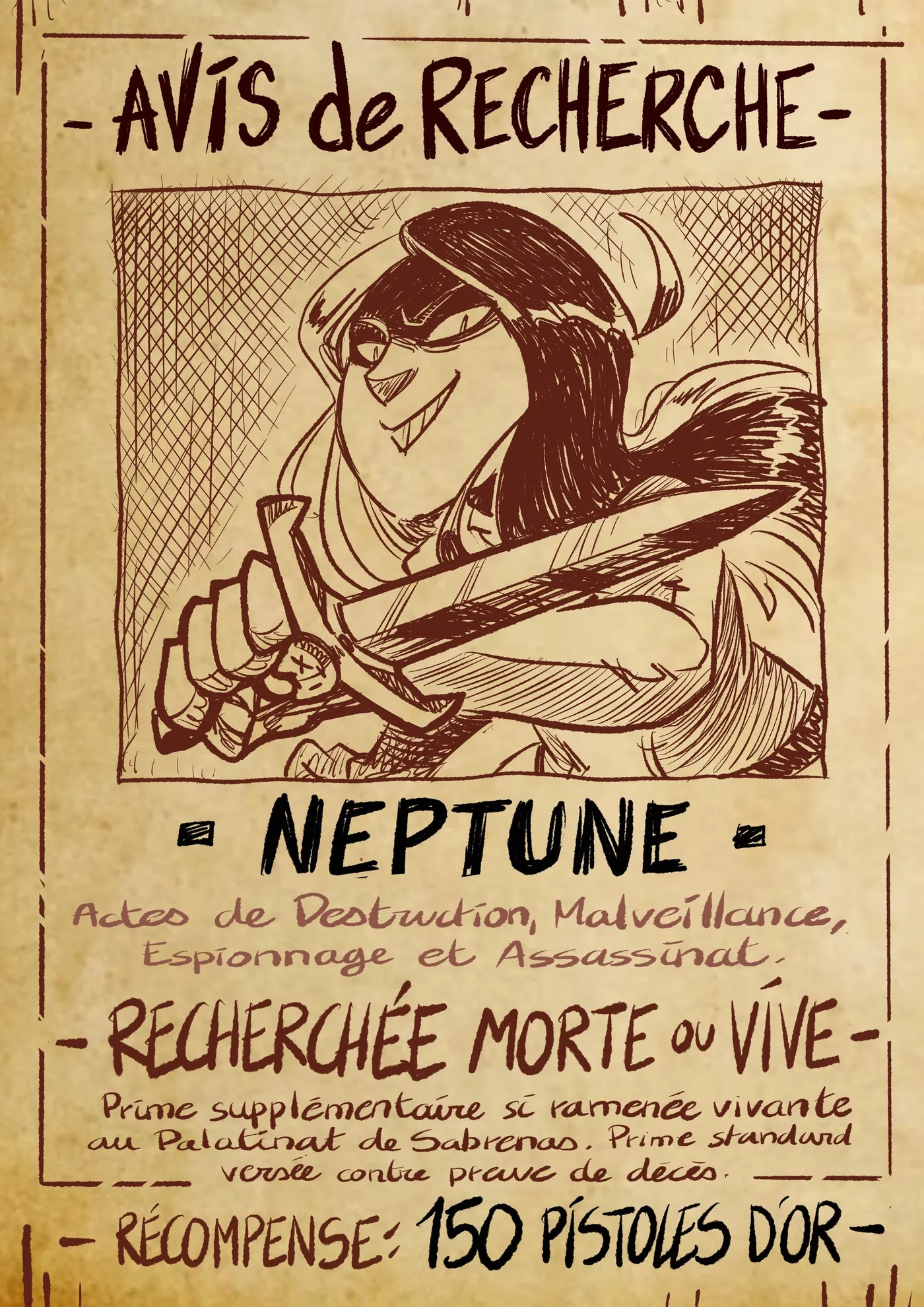 Wanted Neptune par ZatZatZatou